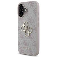 Guess 4G Metal Logo Backcover iPhone 16 - Roze