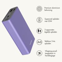 imoshion Ultra Series Aluminium Powerbank 20.000 mAh - Quick Charge en Power Delivery - Tropical Violet