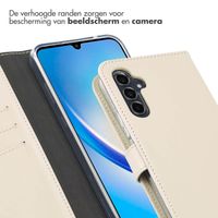 Selencia Echt Leren Bookcase Samsung Galaxy A34 (5G) - Greige
