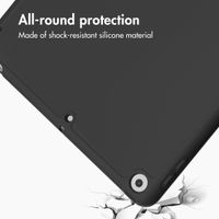 Accezz Smart Silicone Book Case Apple iPad 9 (2021) 10.2 inch / iPad 8 (2020) 10.2 inch / iPad 7 (2019) 10.2 inch - Black