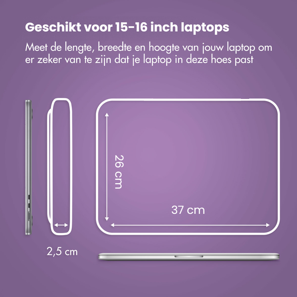 imoshion Laptophoes met opbergvak 15-16 inch - Laptopsleeve - Sandstone