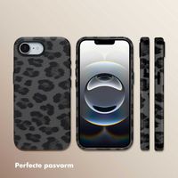 Selencia Sabi Backcover Panterprint met MagSafe Apple iPhone 16e - Midnight Black