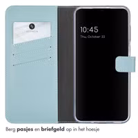 Selencia Echt Leren Bookcase Samsung Galaxy A16 - Air Blue