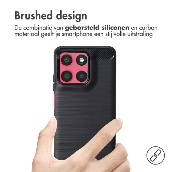 imoshion Brushed Backcover Motorola Moto G57 Power - Zwart