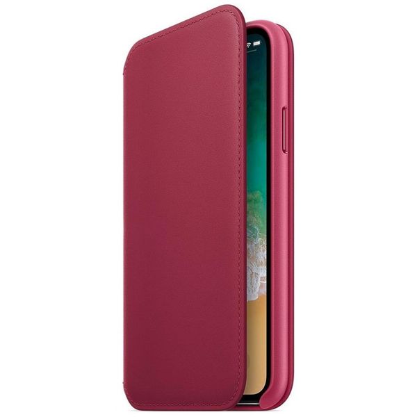 Apple Leather Folio Bookcase Apple iPhone X / Xs - Berry