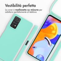 imoshion Siliconen hoesje met koord Xiaomi Redmi Note 11 Pro - Mintgroen