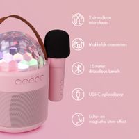 imoshion Sing & Shine Karaoke set - Speaker en 2 Microfoons - Candy Pink