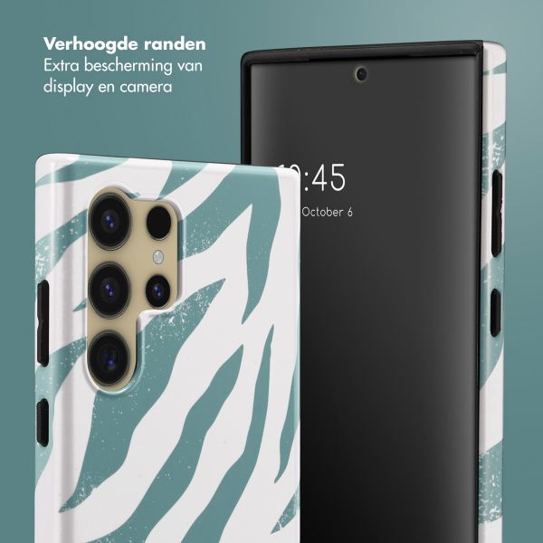 Selencia Vivid Backcover Samsung Galaxy S24 Ultra - Colorful Zebra Pine Blue