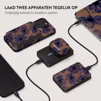 Burga Magnetic Powerbank 5.000 mAh - Geschikt voor MagSafe en Qi2 - Velvet Night / Gunmetal