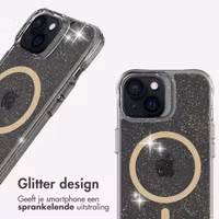 imoshion Clear Glitter Backcover met MagSafe Apple iPhone 15 - Goud