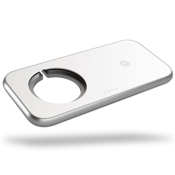 Zens Aluminium 3-in-1 Wireless Charger - Draadloze oplader voor iPhone, Apple AirPods en iPad - Geschikt voor MagSafe en Qi2 - Power Delivery - 45 Watt