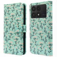 imoshion Design Bookcase Xiaomi Poco X6 Pro - Blue Flowers