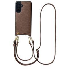 Selencia Nova Phone Case with Cord and Card Holder Samsung Galaxy A37 (5G) - Mocha Brown