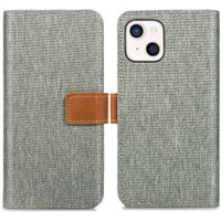 imoshion Luxe Canvas Bookcase iPhone 13 - Grijs