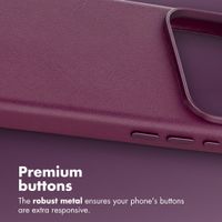 Accezz Leather Case with MagSafe Apple iPhone 18 Pro Max / 17 Pro Max - Heath Purple