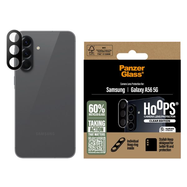 PanzerGlass Camera Protector Hoops voor de Samsung Galaxy A55 - Transparant