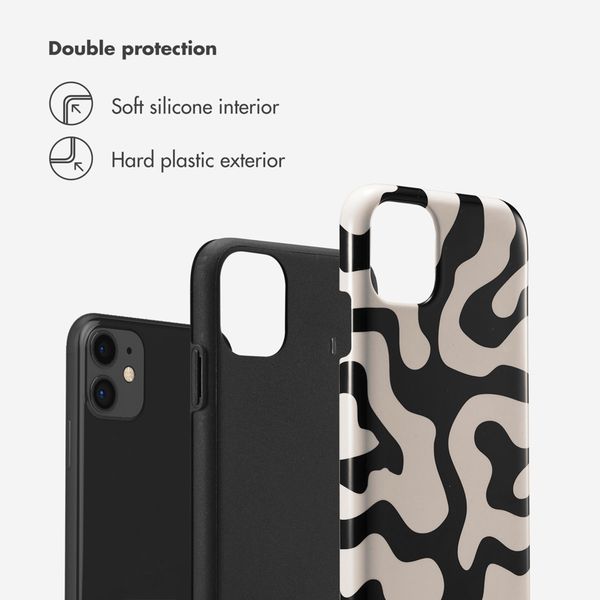 Selencia Vivid Back Cover Apple iPhone 11 - Art Wave Black