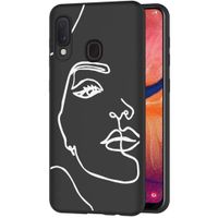 imoshion Design hoesje Samsung Galaxy A20e - Abstract Gezicht - Wit