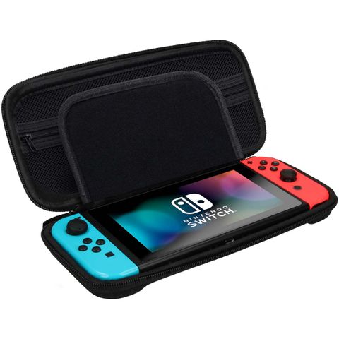 imoshion Nintendo Switch case met ritsvak - Hoes Nintendo Switch / Switch OLED met handvat - Zwart