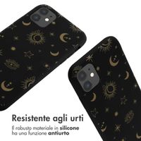 imoshion Siliconen design hoesje met koord Apple iPhone 11 - Sky Black