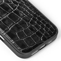 iDeal of Sweden Vegan Leather Backcover iPhone 16 Pro - Black Croco