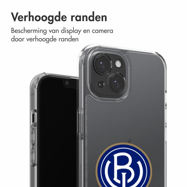 Clear Backcover Apple iPhone 15 - ASV Blauw-Wit