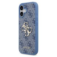 Guess 4G Metal Logo Backcover Apple iPhone 17 - Blauw
