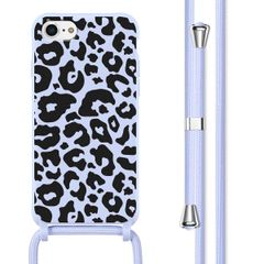 imoshion Siliconen design hoesje met koord Apple iPhone SE (2022 / 2020) / 8 / 7 - Animal Lila