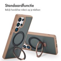 Accezz Ring Stand Backcover met MagSafe Samsung Galaxy S25 Ultra - Brown