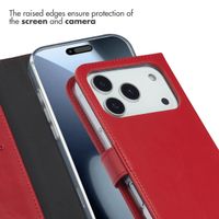 Selencia Genuine Leather Book Case Apple iPhone 17 Pro - Red