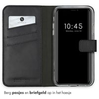Selencia Echt Leren Bookcase Apple iPhone X / Xs - Zwart