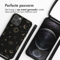 imoshion Siliconen design hoesje met koord Apple iPhone 12 (Pro) - Sky Black