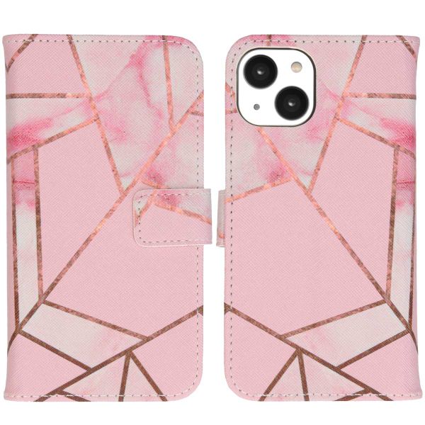 imoshion Design Softcase Bookcase iPhone 14 - Pink Graphic