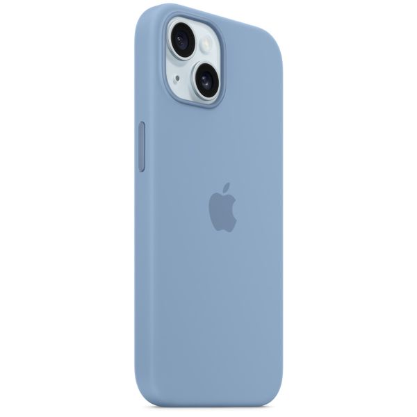 Apple Silicone Backcover MagSafe iPhone 15 - Winter Blue