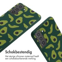 imoshion Siliconen design hoesje met koord Samsung Galaxy S21 Plus - Avocado Green