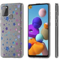 imoshion Design hoesje Samsung Galaxy A21s - Sterren - Paars