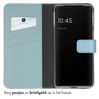 Selencia Echt Lederen Bookcase Google Pixel 7 Pro - Air Blue