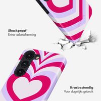 Selencia Vivid Tough Backcover Samsung Galaxy S23 - Double Hearts Rubine Red Lilac