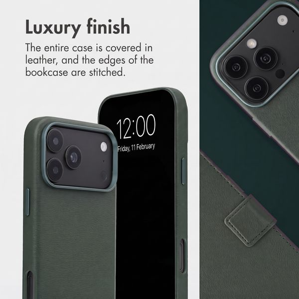 Accezz 2-in-1 Leather Bookcase with MagSafe Apple iPhone 18 Pro Max / 17 Pro Max - Cedar Green
