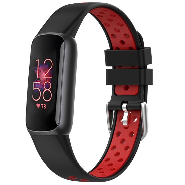 imoshion Siliconen sport bandje Fitbit Luxe - Zwart/Rood