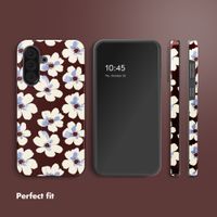 Selencia Vivid Back Cover Samsung Galaxy A37 (5G) - Choco Flower Pop