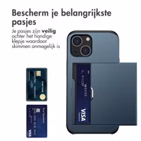 imoshion Backcover met pasjeshouder Apple iPhone 13 - Donkerblauw