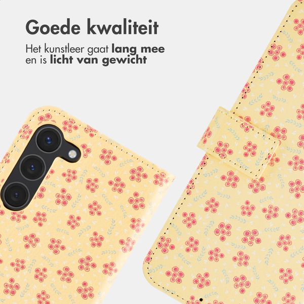 imoshion Design Bookcase Samsung Galaxy S23 - Sunny Yellow Petite Flowers