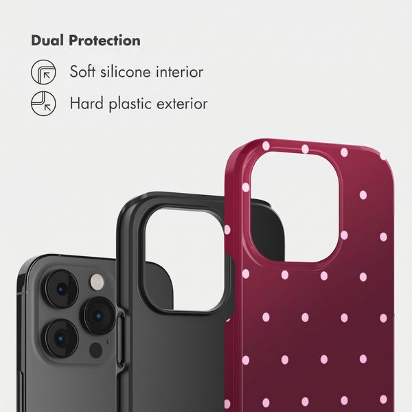 Selencia Vivid Case Apple iPhone 14 Pro - Happy Dots Burgundy