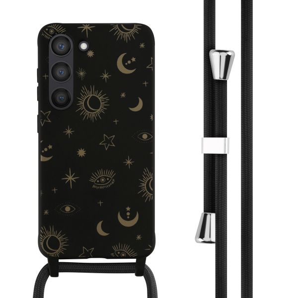 imoshion Siliconen design hoesje met koord Samsung Galaxy S23 - Sky Black