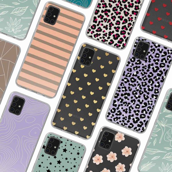 imoshion Design hoesje Samsung Galaxy A51 - Striped peach reverse