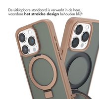 Accezz Ring Stand Backcover met MagSafe iPhone 15 Pro - Brown