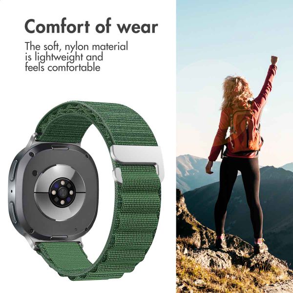 imoshion Nylon Alpine Band Samsung Galaxy Watch 9 (40/44mm) / Watch 8 (40/44mm) / Classic (46mm) - Dark Green