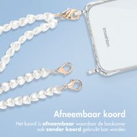imoshion Backcover met koord + armband iPhone Xr - Parels Hartjes