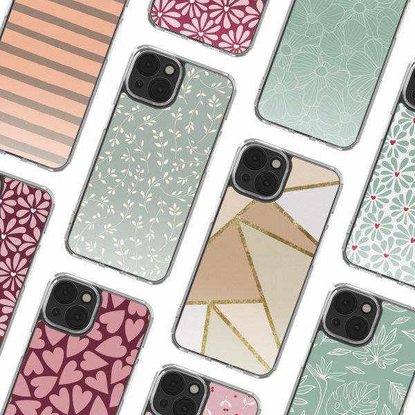 imoshion Design hoesje Apple iPhone 14 - Smoke Green Flowers
